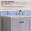Plateau de meuble-lavabo simple 36 po en pierre reconstituée avec lavabo - pour remplacement de meuble-lavabo, sans armoire