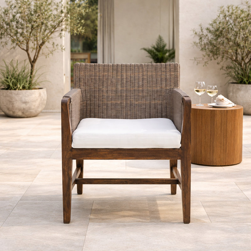 Chaise de patio avec coussin DeMontfort