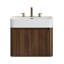 Meuble-lavabo suspendu de 61 cm (24 pouces) avec lavabo intégré et armoire de rangement