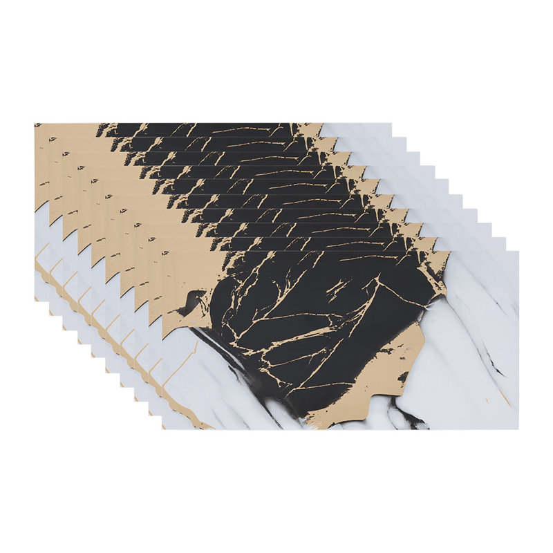 10Pcs Self-Adhesive Marble Pattern Wall Tile Stickers