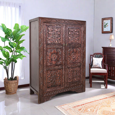 Solid Wood Accent Cabinet