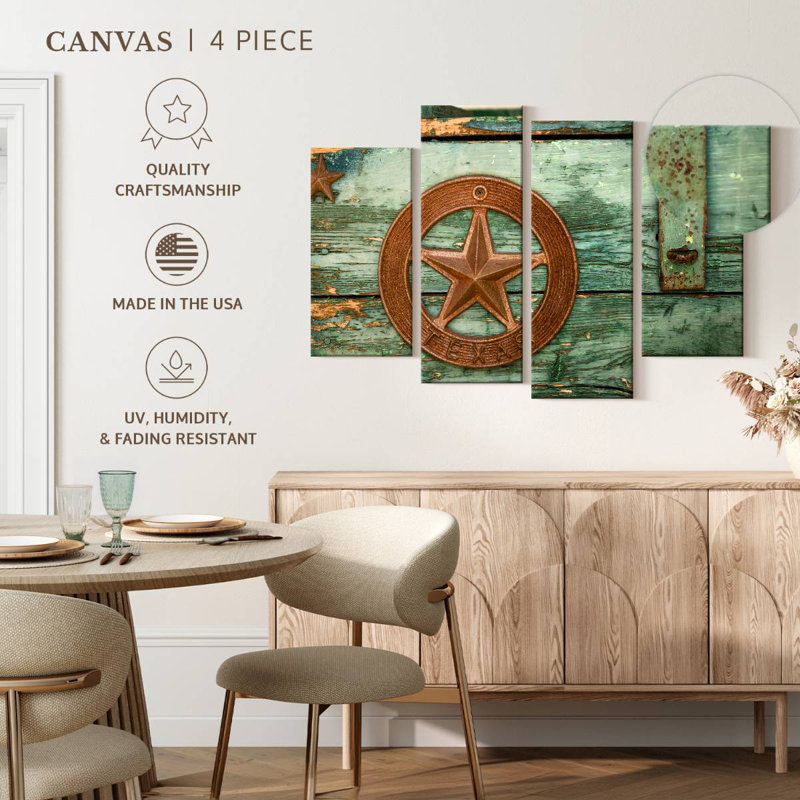 Lelar Rusted Texas Star, 54" H x 84" W
