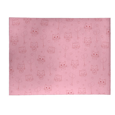 Tapis zone rose fait main