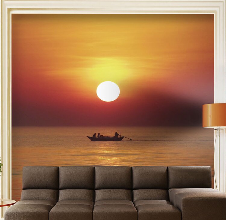 Tapete Fishing Boat by Sunset 2,7m x 350 cm