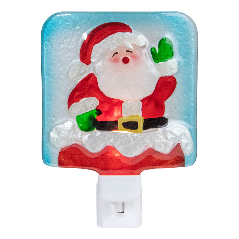6" Red And White Santa Claus Christmas Night Light