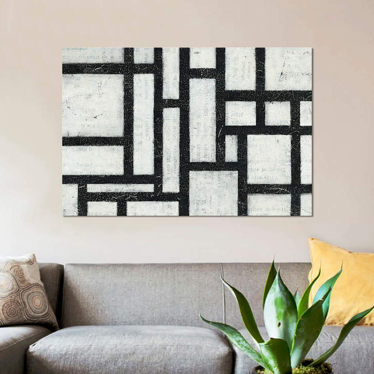 «Labyrinth», reproduction sur toile, H 12 po x l 18 po x P 1,5 po, Toile tendue, Pas de tapis