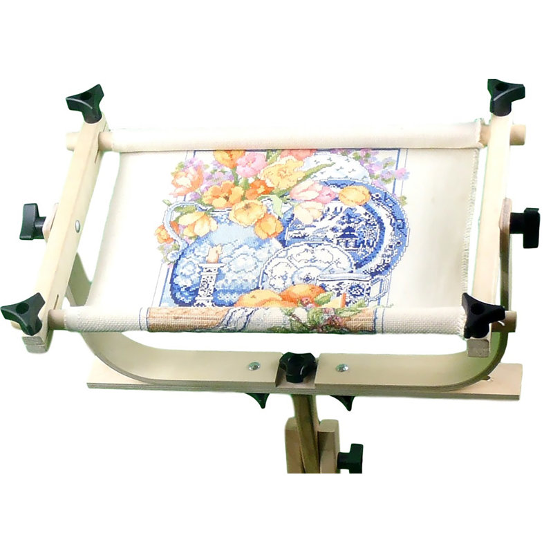 Edmunds Stitchers Wonder! Support d'artisanat réglable avec cadre à volutes 8,5 po x 24 po