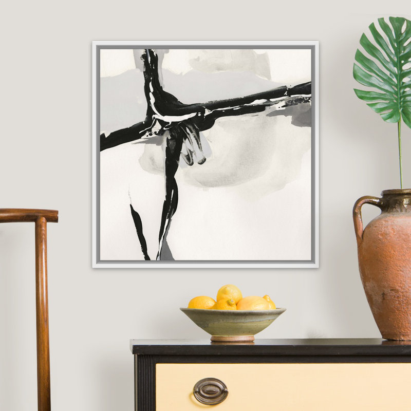 « Crémeux Neutral II » par Chris Paschke-impression, Cadre blanc, H 14 po x l 14 po x 1,75 po
