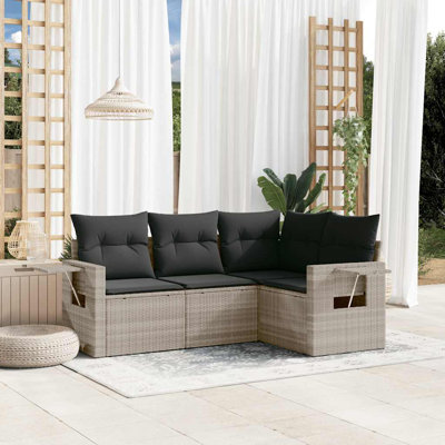  Garden Sofa Set Light Grey, Dark Grey
