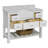 Hitton 48" Single Bathroom Vanity Set with White Cabinet and Carrara Marble Countertop-373362998-374037849