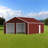Durable Steel Garage Sheds, Spacious Metal Barn With Dual Doors For Home Storage