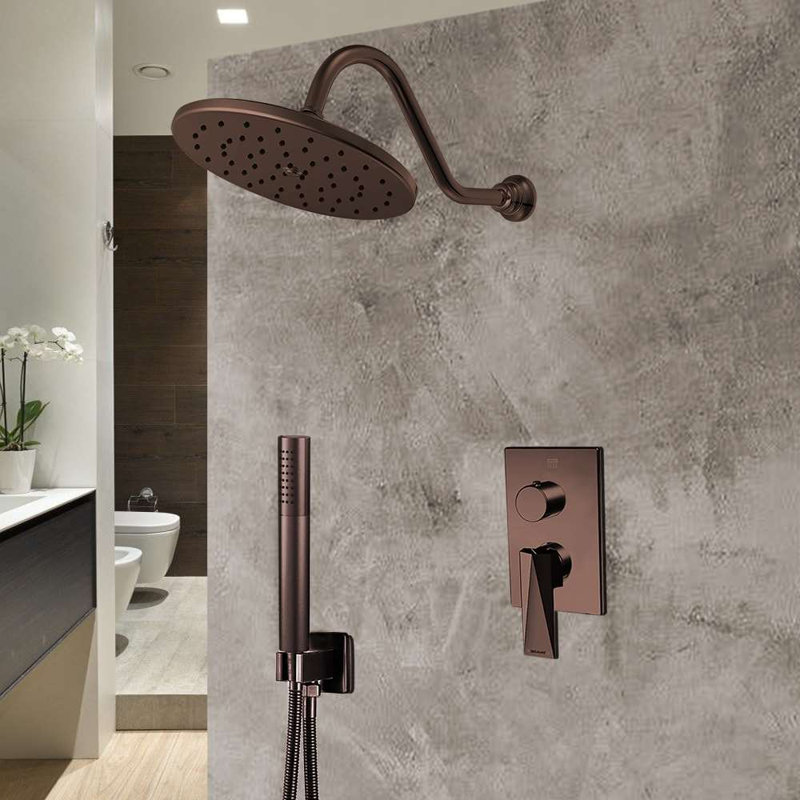 Ensemble de mélangeur de douche à 2 voies Bravat avec installation dissimulée pour les intérieurs de salle de bain modernes