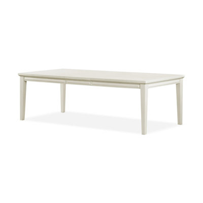 90.4" W Transitional Dining Table, White Oak