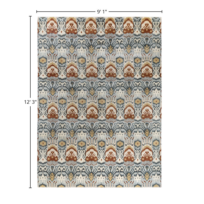 Overdyed One-of-a-Kind 9' 1" X 12' 3" Hand Knotted Area Rug