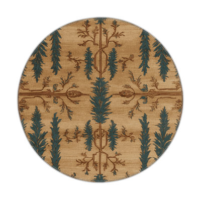 Persian Brown Indoor and Outdoor Area Rug
