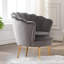 Fauteuil demi-tonneau en velours touffeté-97667410