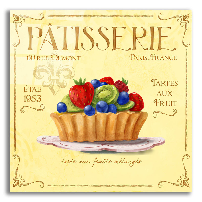  «Patisserie 7» par Fiona Stokes-Gilbert, art mural en verre acrylique, 12 po x 12 po