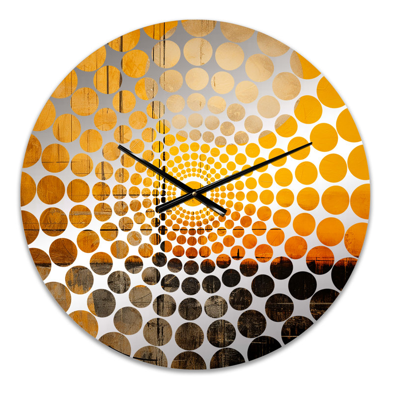 Saathvik - Horloge murale géométrique abstraite, Petit