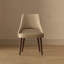 Chaise d'appoint de salle à manger rembourrée en bois massif et velours Liora-126635994