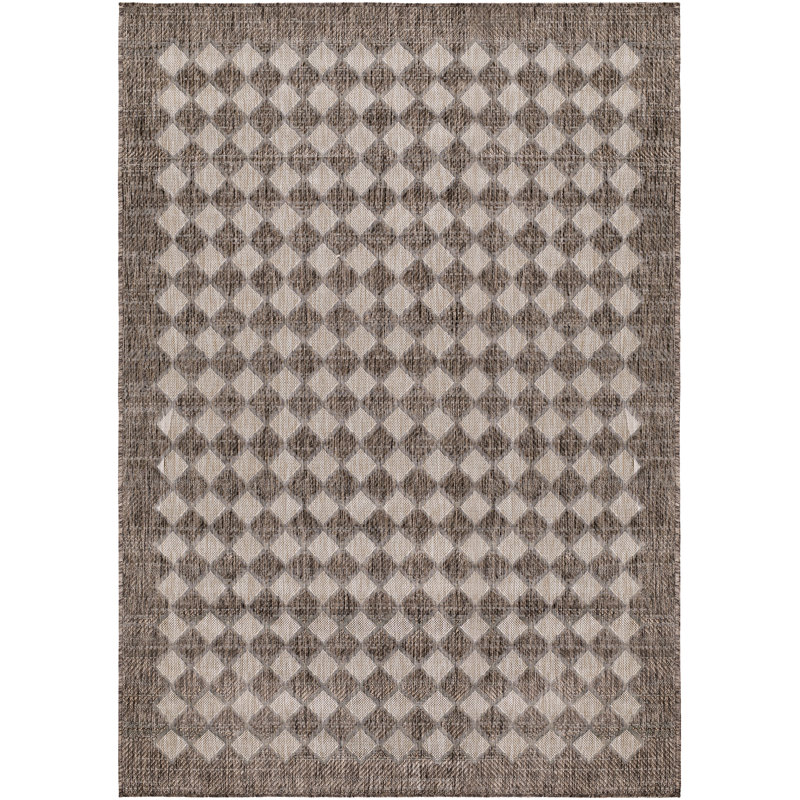Tapis tissé à la machine Galey Alix x Livabliss Mulberry, Rectangle 5 pi 3 po x 7 pi, Tanné