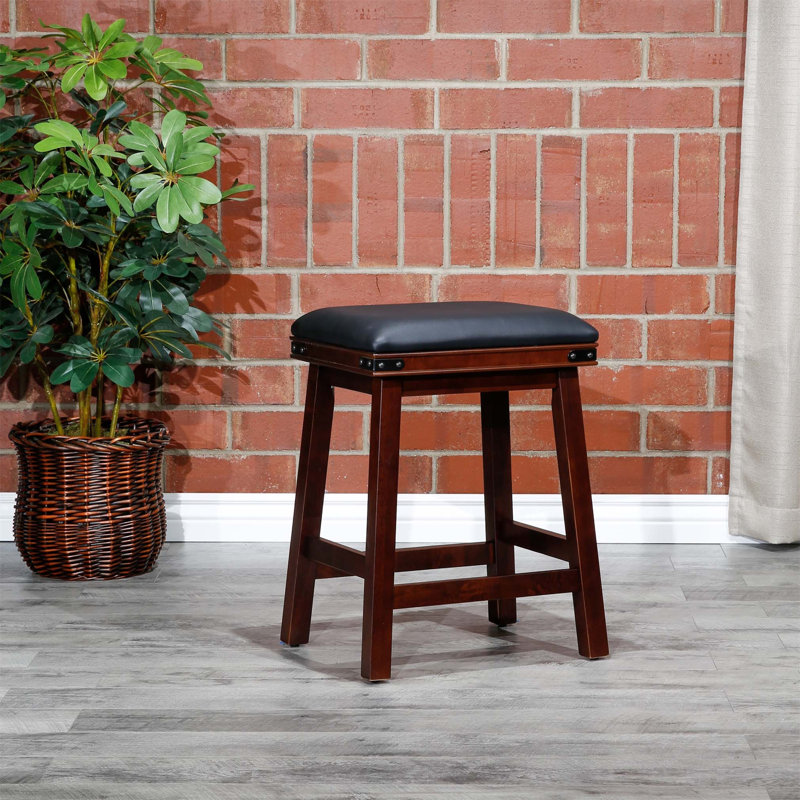 Tabouret Elowen, Tabouret de comptoir (siège d’une hauteur de 24, Espresso / noir 2