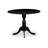5 Piece Kitchen Table Set for 4 Includes a Round Dining Table with Dropleaf and 4 Coffee Linen Fabric Parson Dining Room Chairs, Wire brushed Black-1935586476-1935586479