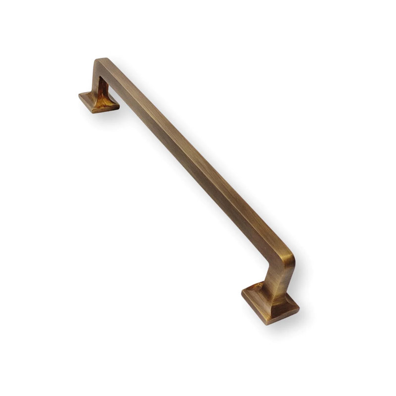 Eloise 12" Center to Center Solid Brass Cabinet Handle, Antique Brass