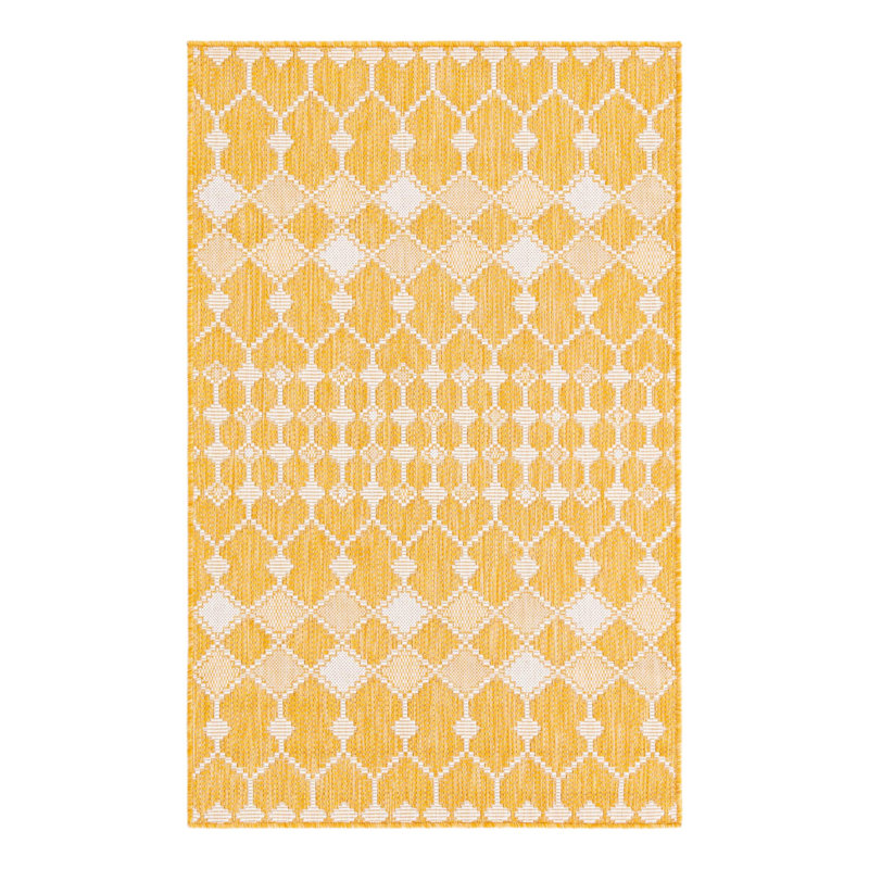 Artressia Geometric Indoor / Outdoor Rug, Rectangle 3' x 5'3"