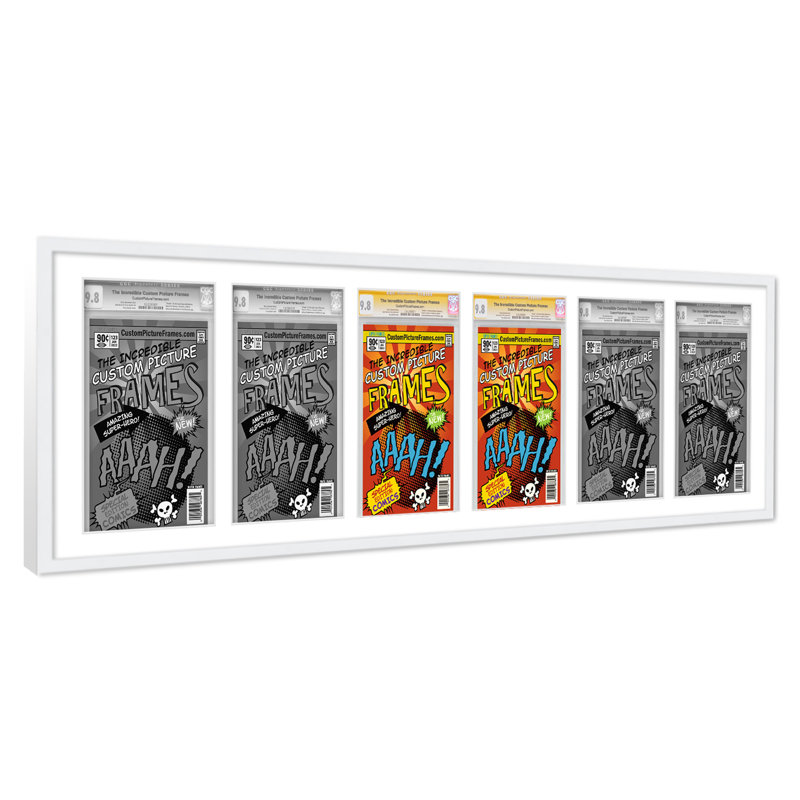 Cadre photo Evalynn, 8,125 po x 13 po, Blanc / blanc