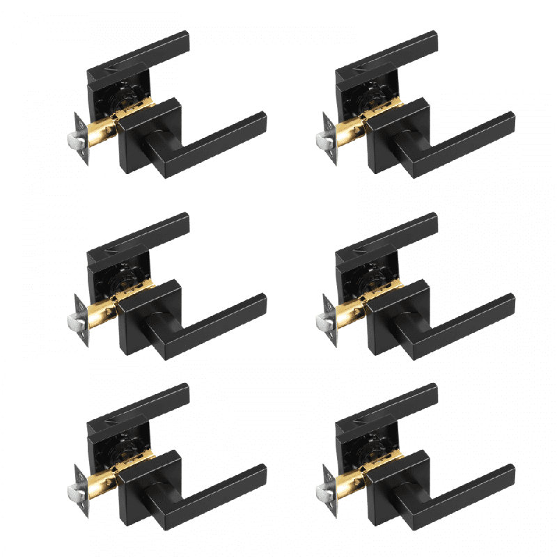 Passage Door Handle Matte Black Door Lever Interior Reversible Lever