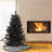 4" H Black Flocked/Frosted Christmas Tree