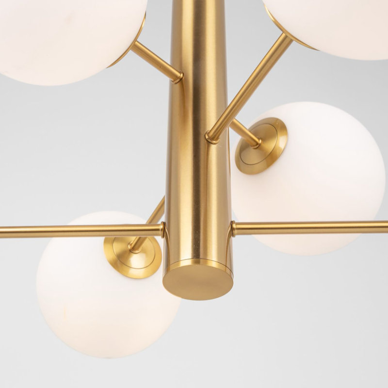 Lustre spoutnik / étoile à 6 lumières à intensité variable Aurelia, H 14 po x l 31 po x P 23 po