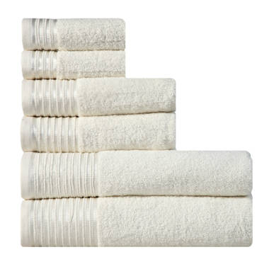Lara Soft & Luxury Towel Set, Leather Appliqué Decorative Color Towels