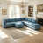 Chenille bleu antique