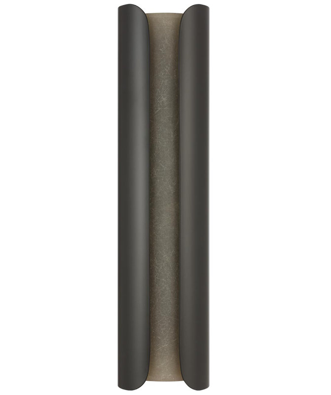 Anne-Marie Barton Armise 18" Sconce with Alabaster, Matte Carbon, 29" H x 7" W x 7.75" D