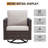 Kaelahni 4-Piece All Weather Wicker Patio Conversation Set With Swivel Gliders And Split Fire Pit Table-1880305075-1880305073