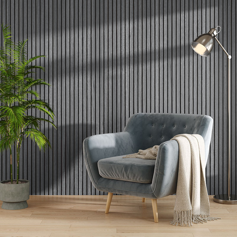Wood Grain Wall Panel, Grey