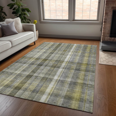 Alfonzo Washable Striped Indoor / Outdoor Rug
