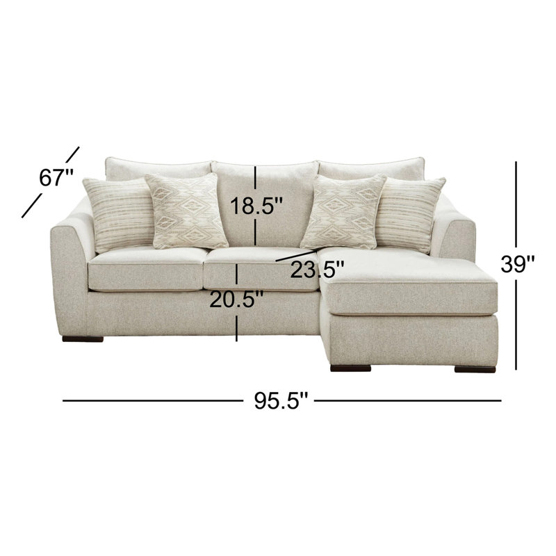 Clevon Upholstered L-Shaped Sectional Right Hand Facing