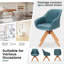 Ensemble de 2 chaises de salle à manger pivotantes Wrought Studio ™, chaise d'appoint avec dossier incurvé et pieds en laine unie, chaises d'appoint rembourrées-1690735594