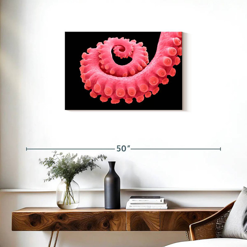 Tentacule de pieuvre rose Brampt, H 20 po x l 30 po