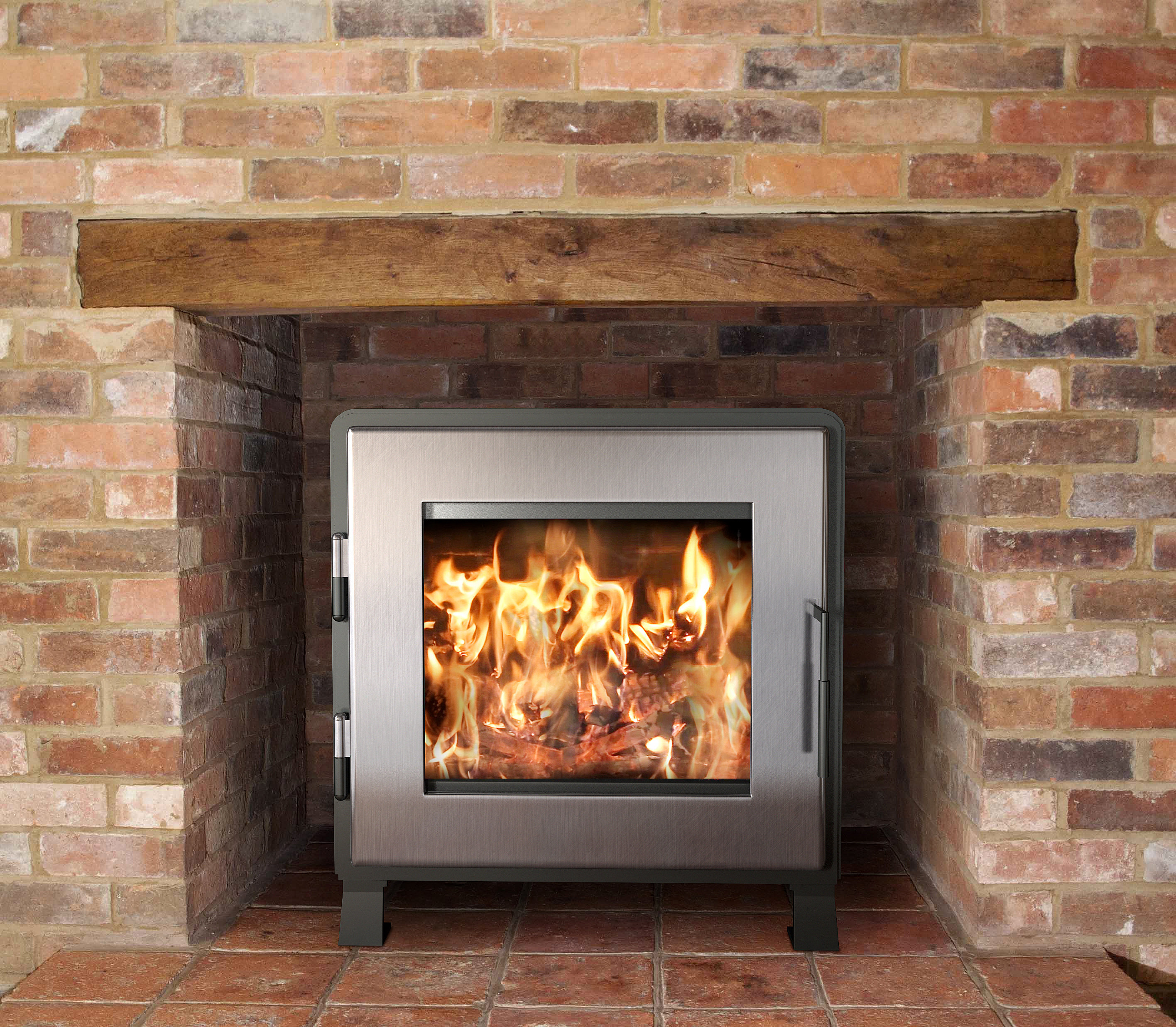 Latitude Run® Aksah 1500 sq. ft. Direct Vent Wood Stove Wayfair Canada