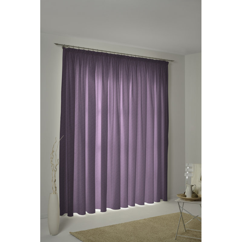 Beloit Pinch Pleat Room Darkening Curtain, 270cm Width x 225cm Drop, Berry