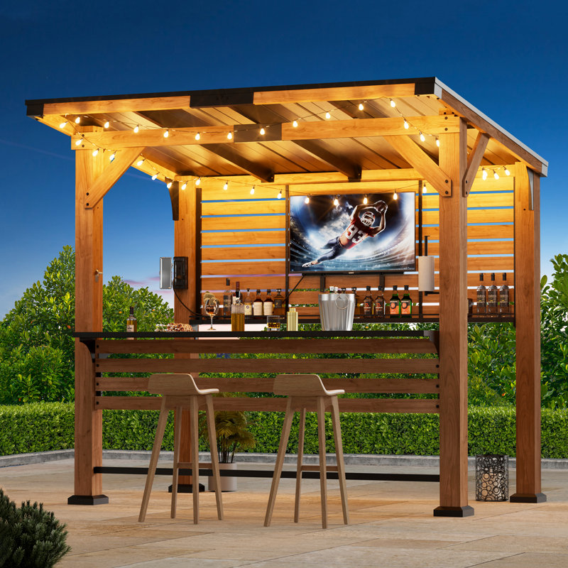 TV holder for outdoor gazebo