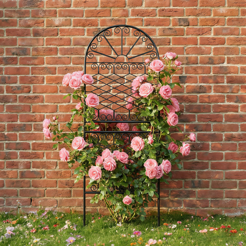  Treillis de jardin décoratif en métal 59 po H x 22 po pour plantes grimpantes