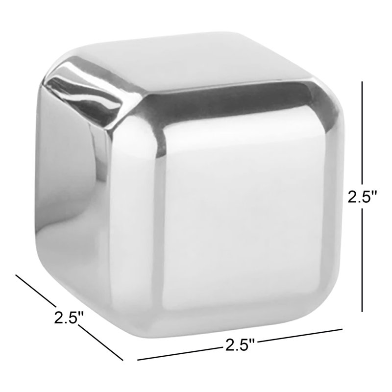 Cube en acier inoxydable Glacier Rocks