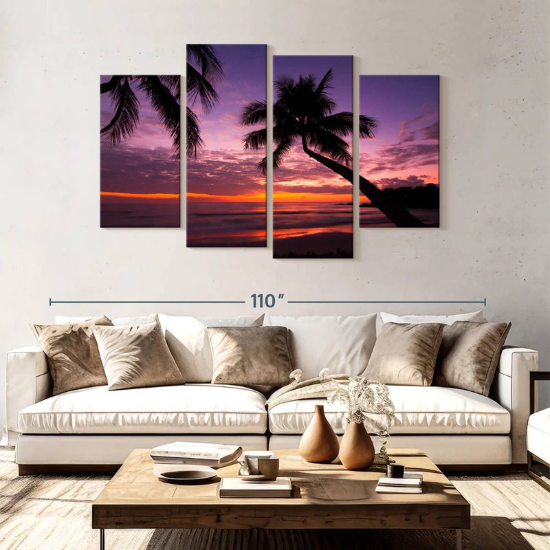 Coucher de soleil Harnek Palm Koh Samui, H 54 po x l 84 po