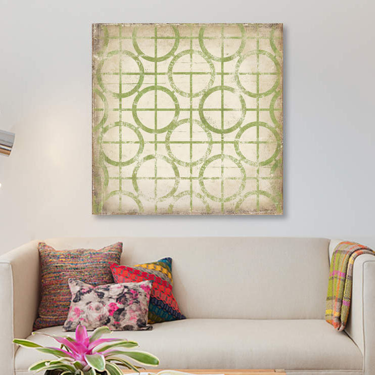« regency ii », impression sur toile, H 18 po x l 18 po x P 1,5 po, Pas de tapis, Toile tendue
