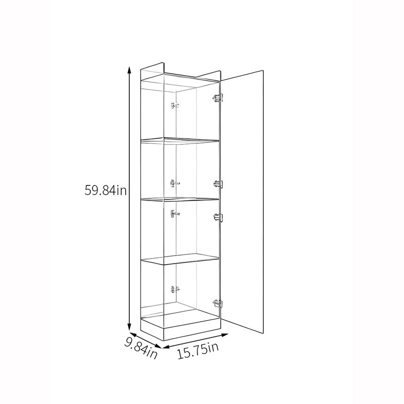 Armoire moderne en acrylique avec portes, Vert