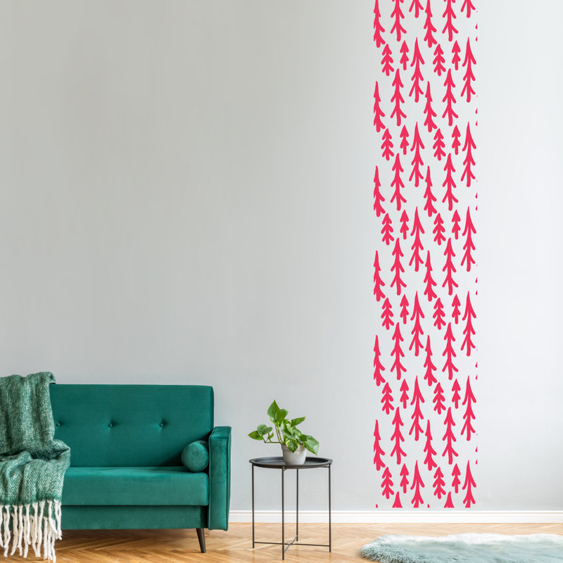Adhésif décoratif pinceau, Rose
